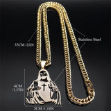 Punk Jesus Cross Pendant Necklace Stainless Steel