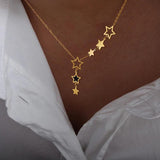 Star Pendant Necklace Stainless Steel Acrylic Jewelry