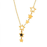 Star Pendant Necklace Stainless Steel Acrylic Jewelry
