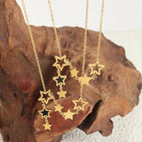 Star Pendant Necklace Stainless Steel Acrylic Jewelry