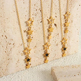 Star Pendant Necklace Stainless Steel Acrylic Jewelry