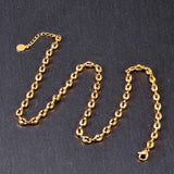 Stainless Steel Pig Nose Coffee Beans Chain Necklace