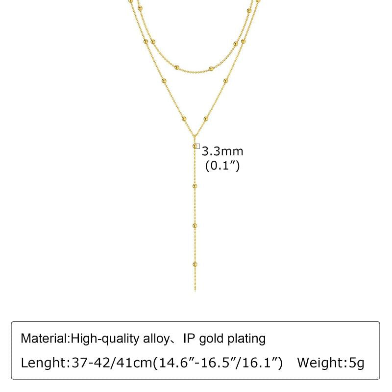 Double Layered Lariat Necklace for Women