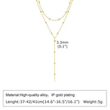 Double Layered Lariat Necklace for Women