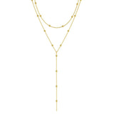 Double Layered Lariat Necklace for Women