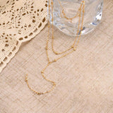 Double Layered Lariat Necklace for Women