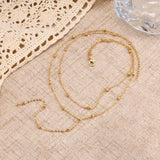Double Layered Lariat Necklace for Women