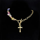Ankh Symbol Stainless Steel Clavicle Chain Necklace Women