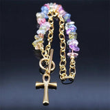 Ankh Symbol Stainless Steel Clavicle Chain Necklace Women
