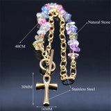Ankh Symbol Stainless Steel Clavicle Chain Necklace Women