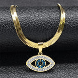 Vintage Evil Demon Eye Choker Necklace Stainless Steel Jewelry