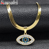 Vintage Evil Demon Eye Choker Necklace Stainless Steel Jewelry