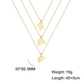 Stainless Steel Heart Pendant Necklace for Family