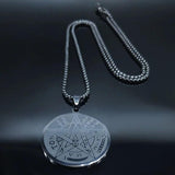 Men's Witchcraft Pentagram Necklace Tetragrammaton Pendant