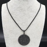 Men's Witchcraft Pentagram Necklace Tetragrammaton Pendant