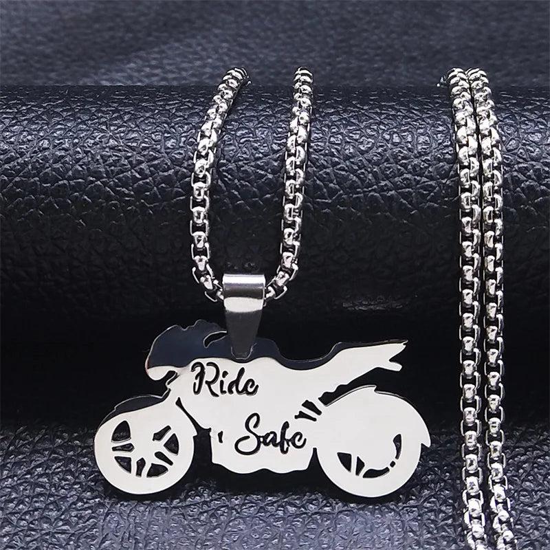Godfather Motor Bicycle Stainless Steel Chain Necklace