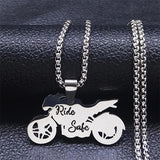 Godfather Motor Bicycle Stainless Steel Chain Necklace