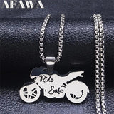 Godfather Motor Bicycle Stainless Steel Chain Necklace