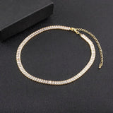 Nidin Colorful Tennis Necklace Rectangular Zircon Neck Jewelry