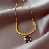 316L Stainless Steel Zircon Pendant Necklace for Women