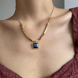 316L Stainless Steel Zircon Pendant Necklace for Women