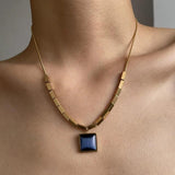316L Stainless Steel Zircon Pendant Necklace for Women
