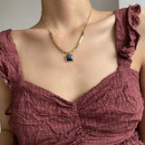 316L Stainless Steel Zircon Pendant Necklace for Women
