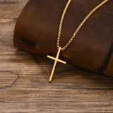 Stainless Steel Cross Pendant Collar, Christian Prayer Gift Jewelry