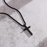 Stainless Steel Cross Pendant Collar, Christian Prayer Gift Jewelry