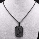 Islamic Arab Allah God Necklace Stainless Steel Arabic Jewelry