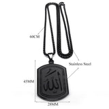 Islamic Arab Allah God Necklace Stainless Steel Arabic Jewelry
