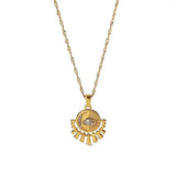 Stainless Steel Eye Pendant Choker Necklace Anniversary