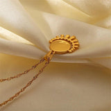 Stainless Steel Eye Pendant Choker Necklace Anniversary