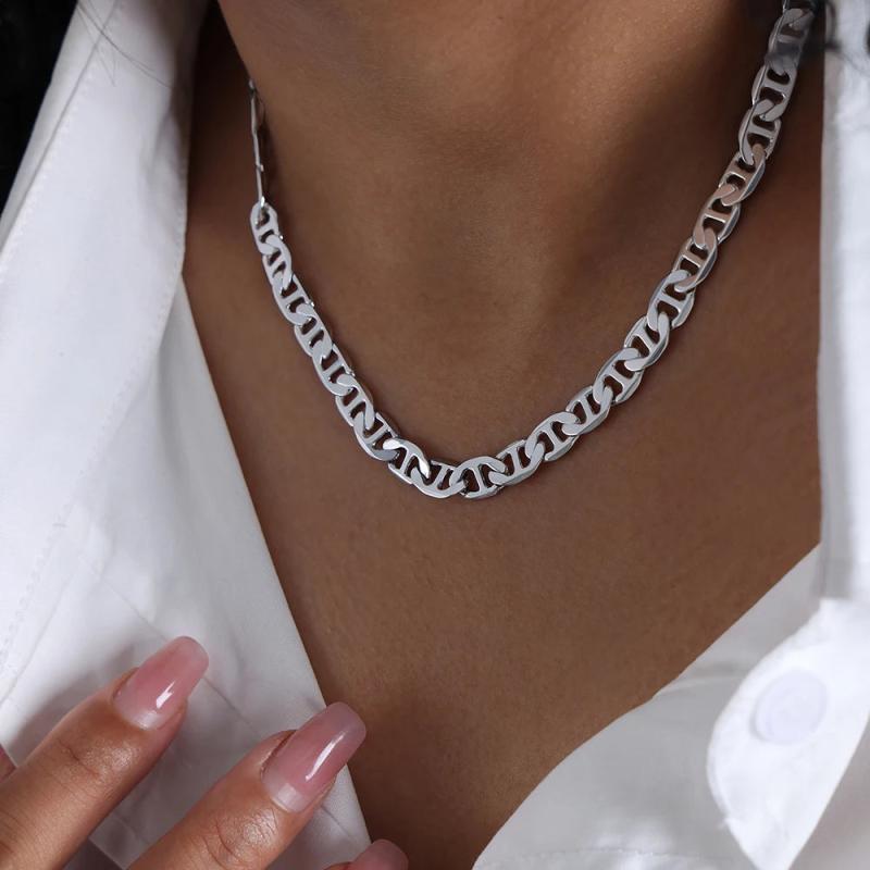 Hip Hop Punk Cuban Chain Gold Necklace Women Jewelry