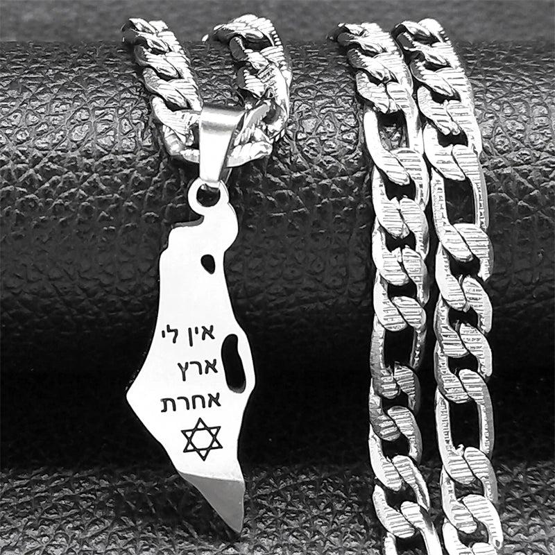 Stainless Steel Magen Star of David Necklace Jewish Hexagram Pendant