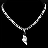 Stainless Steel Magen Star of David Necklace Jewish Hexagram Pendant