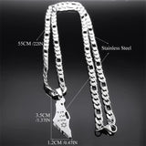 Stainless Steel Magen Star of David Necklace Jewish Hexagram Pendant