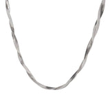 Double Layer Cross Snake Chain Necklace 18k Plated Stainless Steel