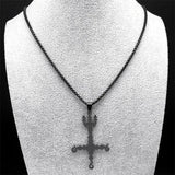 Heavy Metal 666 Sigil Cross Necklace