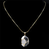 Colorful Enamel Pendant Necklace Stainless Steel Chain NZZZ387