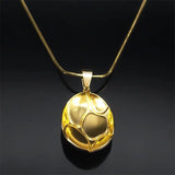 Colorful Enamel Pendant Necklace Stainless Steel Chain NZZZ387