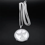 St. Michael Protect Us Pendant Necklace Archangel Long Necklaces