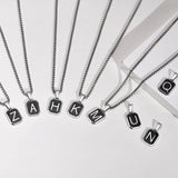 Stylish Letter Pendant Necklace with Box Chain