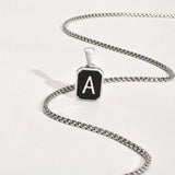 Stylish Letter Pendant Necklace with Box Chain