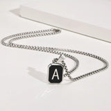 Stylish Letter Pendant Necklace with Box Chain