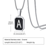 Stylish Letter Pendant Necklace with Box Chain