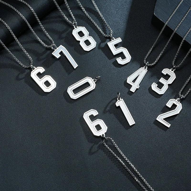 Custom Jersey Number Necklace for Men and Women