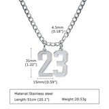 Custom Jersey Number Necklace for Men and Women