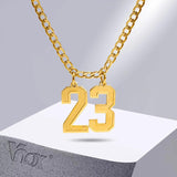 Custom Jersey Number Necklace for Men and Women