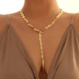 Sexy Unique Twisted Flat Snake Chain Necklace Vintage Weave Choker Neck Jewelry